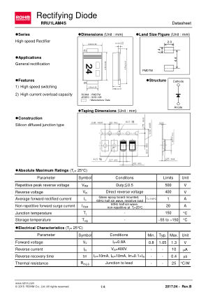 RRU1LAM4STF datasheet cover page