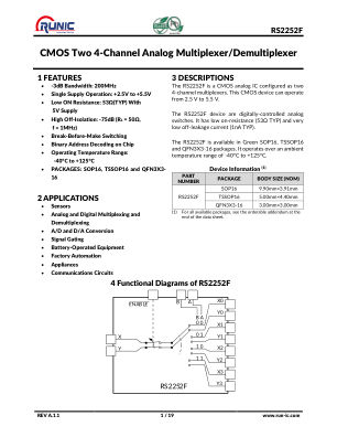 RS2252F datasheet cover page
