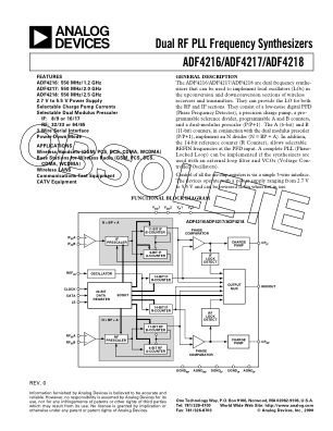 163279383ADF4217 datasheet cover page