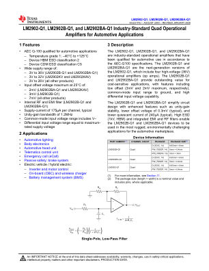 LM2902BA-Q1 datasheet cover page