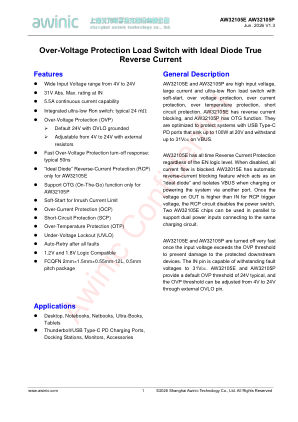 AW32105E datasheet cover page