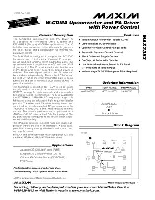 MAX2383 datasheet cover page
