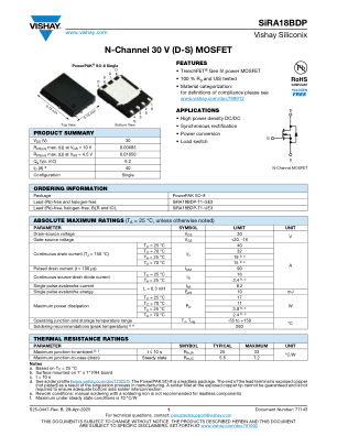 SIRA18BDP 数据手册首页
