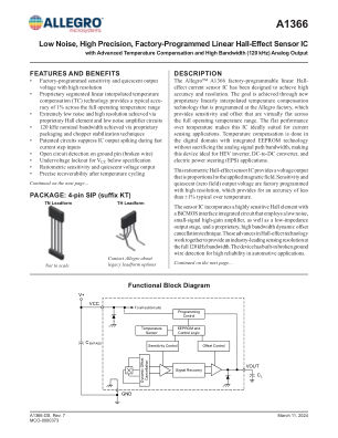A1366 datasheet cover page