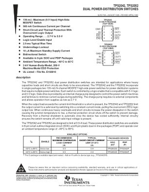 TPS2052 datasheet cover page