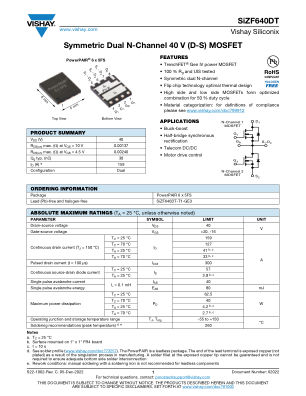 SIZF640DT 数据手册首页