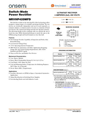 NHP420MFD datasheet cover page