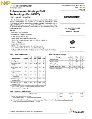 MMG15241H datasheet cover page