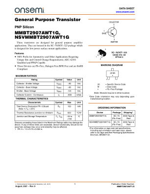 MMBT2907AWT1 数据手册首页