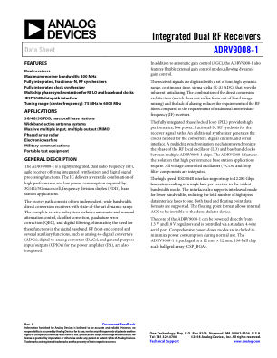 ADRV9008-1 datasheet cover page