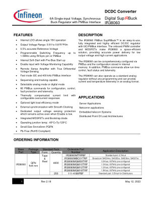 IR38060M datasheet cover page