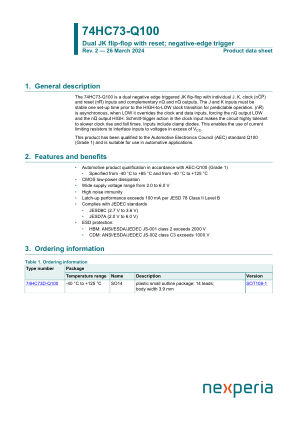 74HC73D-Q100J datasheet cover page