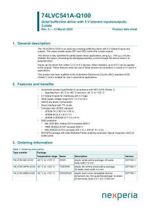 74LVC541AD-Q100118 datasheet cover page