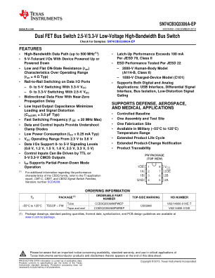 SN74CB3Q3306A-EP 数据手册首页