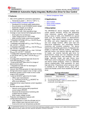 DRV8000-Q1 datasheet cover page