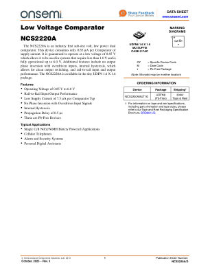 NCS2220A 数据手册首页