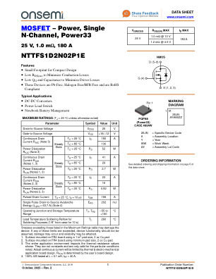 NTTFS1D2N02P1E 数据手册首页
