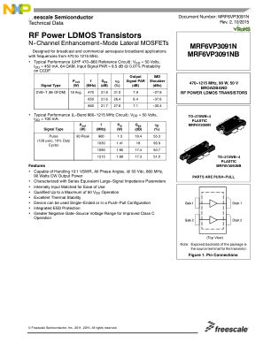 MRF6VP3091N 数据手册首页