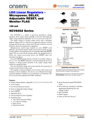 NCV8502 数据手册首页