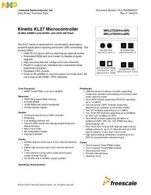 KL27P64M48SF2 datasheet cover page