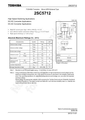 2SC5712 datasheet cover page