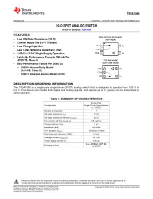 TS5A1066 datasheet cover page