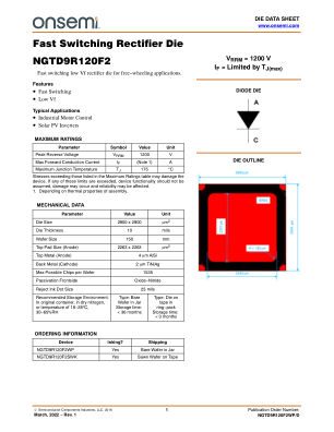 NGTD9R120F2WP datasheet cover page