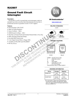 KA2807 datasheet cover page