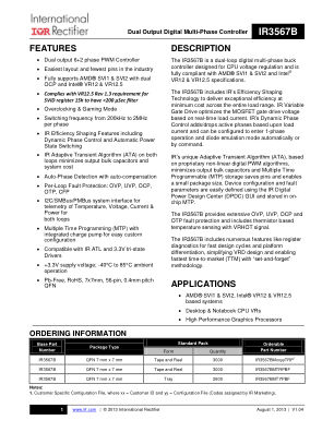 IR3567B datasheet cover page