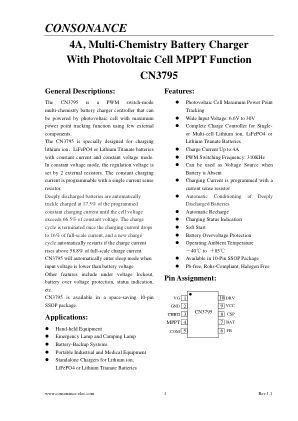 CN3795 datasheet cover page