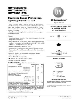 MMT05B230T3 datasheet cover page