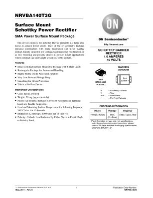 NRVBA140 datasheet cover page