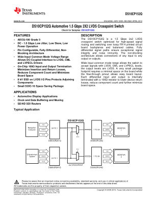 DS10CP152Q-Q1 数据手册首页