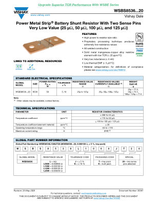 WSBS8536-20 数据手册首页