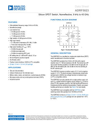 ADRF5023 datasheet cover page
