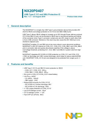 NX20P0407 datasheet cover page
