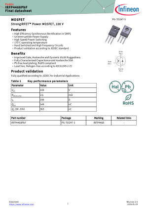 IRFP4468 datasheet cover page