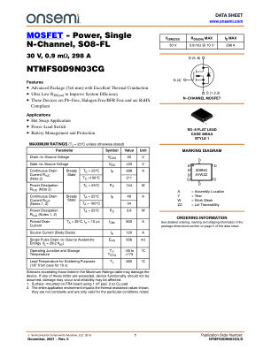 NTMFS0D9N03CG 数据手册首页