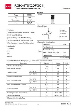 RGHX5TSX2DF datasheet cover page