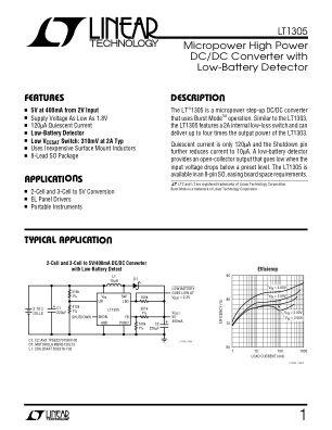 LT1305 datasheet cover page