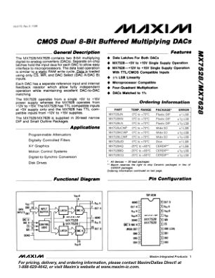 MX7528-MX7628 datasheet cover page