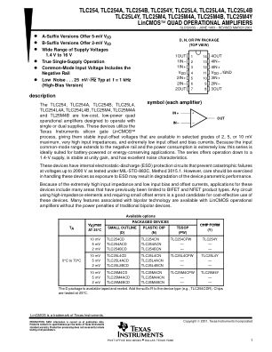 TLC25M4 datasheet cover page
