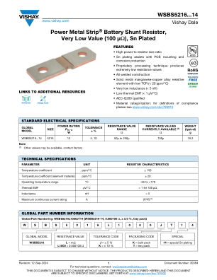 WSBS521614 datasheet cover page