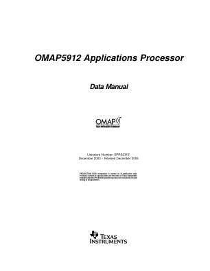 OMAP5912 数据手册首页