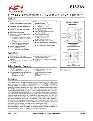 SI8261BBD-C-IS datasheet cover page