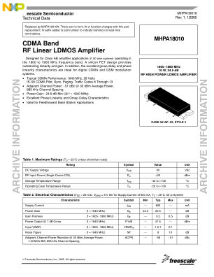 MHPA18010 数据手册首页