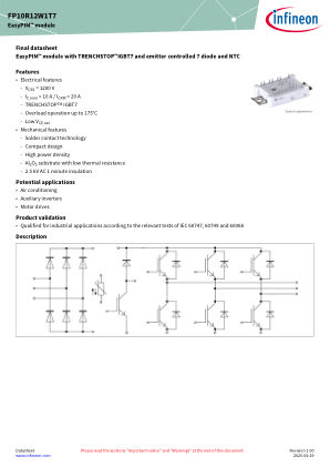 FP10R12W1T7 datasheet cover page