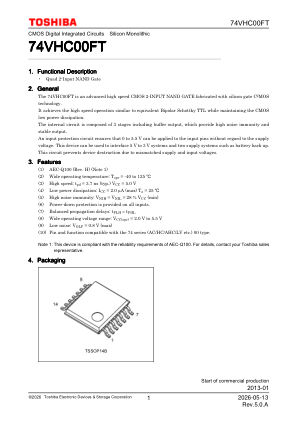 74VHC00FT datasheet cover page