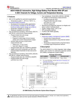 ADS131B26-Q1 数据手册首页