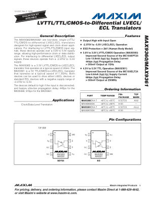 MAX9360-MAX9361 datasheet cover page